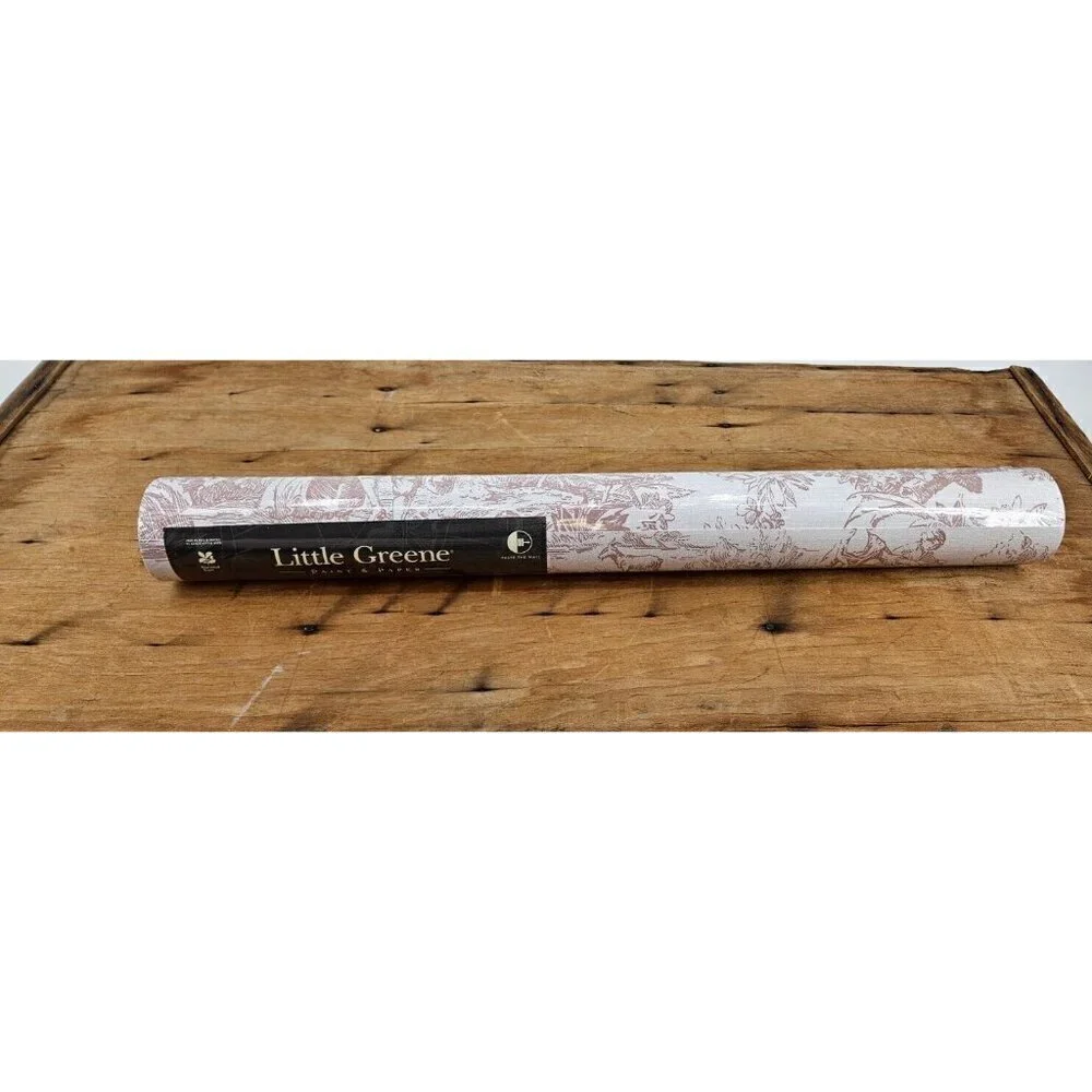 New Little Greene Paint & Paper Wallpaper Blush Lovers Toile Paste